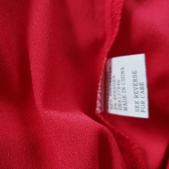 KONTROL Contemporary Women's Red Long Bell Sleeve - Picture 9 of 10